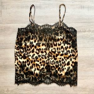 🔥Storia Leopard Print Lace Cami M
